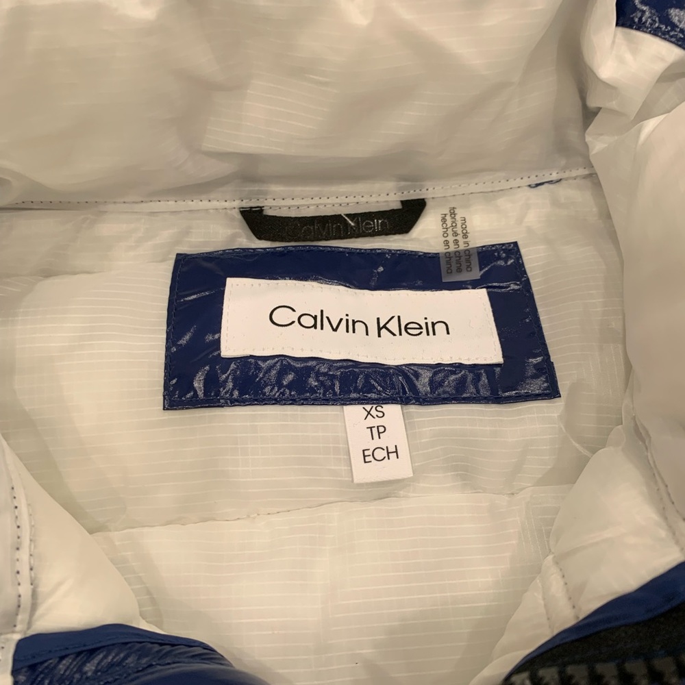 NWT Calvin Klein Performance Men's Blue Puffer Gilet/Vest Size Xs - Picture 6 of 13